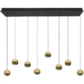 Steinhauer Esstisch-Pendellampe 115 cm Belluno 8-Licht-LED – Messing