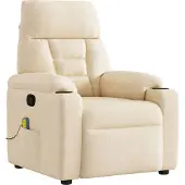 Syfax Massagesessel Beige Mikrofasergewebe