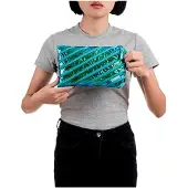 Markenlos Mäppchen Großes Stifteetui Metalloptik/ Große Make-Up-Tasche, Grün