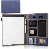 OEM Reisportfolio in blauw met A4-map, schrijfmap en laptopcase