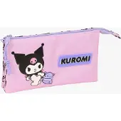 Hello Kitty Kuromi Dreifach-Federmäppchen, Lila/Pink