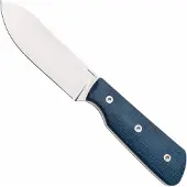Straight Line Bigger Digger BDG-BC Stonewashed 14C28N, Blue Canvas Micarta, Fahrtenmesser