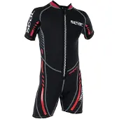 Seac Neoprenanzug - Trendy Shorty Kid - 2,5 mm - Schwarz/Rot - - 11 Jahre (146) - Neoprenanzüge