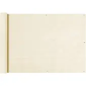 The Living Store Balkon Sichtschutz Creme 75x300 cm HDPE