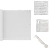 vidaXL Balkonsichtschutz HDPE 90x400 cm weiß - Sonnenschirme & Sonnenschutze