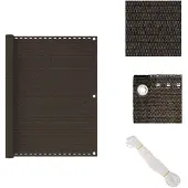 vidaXL Balkon-Sichtschutz Braun 120x400 cm HDPE - Sonnenschirme & Sonnenschutze