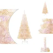 vidaXL Künstlicher Weihnachtsbaum Schillernde Spitzen Weiß 240 cm PVC - Weihnachtsbäume