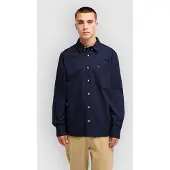 Quiksilver Langarmhemd "Smoke Trail Oxford", Herren, Gr. XXL, schwarz navy, Obermaterial: 100% Baumwolle., Hemden Langarmhemd
