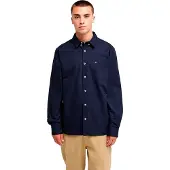 Quiksilver Langarmhemd "Smoke Trail Oxford", Herren, Gr. S, US-Größen, schwarz navy, Obermaterial: 100% Baumwolle., Hemden Langarmhemd
