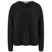 Peter Hahn V-Pullover aus 100% Kaschmir schwarz, 42