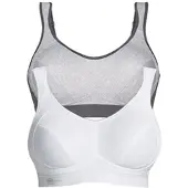 Anita Sport-BH "Sport BH extreme control", Damen, Gr. 85, Cup H, bunt (weiß erdgrau), Stoff, Obermaterial: 76% Polyester PES. 19% Polyamid PA. 5% Elasthan EL., BHs Sport-BH