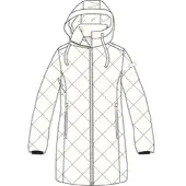 CMP Woman Padded Padded Coat FIX Hood b.co gesso (A143) 42