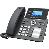 Grandstream Networks GRP2604, IP-Telefon, Schwarz, Kabelgebundenes Mobilteil, 3 Zeilen, 2000 Eintragungen, LCD