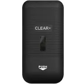 Cws Clear+ EcoBlack Seifenspender, 500/1000 ml, schwarz, Manueller Seifenspender mit Sichtfenster, Maße (H x B x T): 233 x 120 x 113 mm