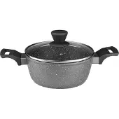 Ambition Topf Aluminium Kochtopf Suppentopf mit Deckel Griffen SILVERSTONE 2,3 L