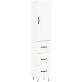 vidaXL Highboard Weiß 34,5x34x180 cm Holzwerkstoff
