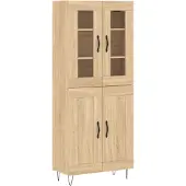 vidaXL Highboard Sonoma-Eiche 69,5x34x180 cm Holzwerkstoff