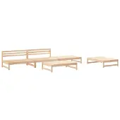 vidaXL 5-tlg. Garten-Lounge-Set Massivholz Kiefer