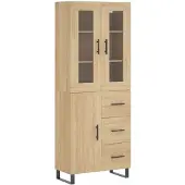 vidaXL Highboard Sonoma-Eiche 69,5x34x180 cm Holzwerkstoff