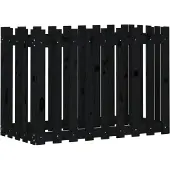 vidaXL Hochbeet Latten-Design Schwarz 100x50x70 cm Massivholz Kiefer
