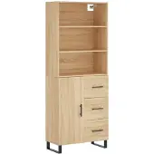 vidaXL Highboard Sonoma-Eiche 69,5x34x180 cm Holzwerkstoff