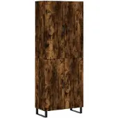 vidaXL Highboard Räuchereiche 69,5x34x180 cm Holzwerkstoff