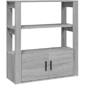 vidaXL Sideboard Grau Sonoma 80x30x90 cm Holzwerkstoff