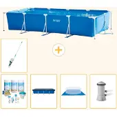 Intex Rechteckiger Frame Pool - 450x220x84 cm - 6-teilig S21134