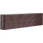 vidaXL Hochbeet Verzinkter Stahl 260x40x68 cm Braun