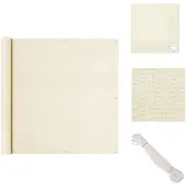 vidaXL Balkon Sichtschutz Creme 120x400 cm HDPE - Sonnenschirme & Sonnenschutze
