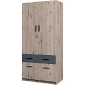 RAUMHIRSCH FURNITURE raumhirsch KLEIDERSCHRANK Eiche Wellington, Graphit 91/198/54