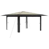 Syfax Pavillon ohne Seitenwand 4 x 4 m Creme und Anthrazit