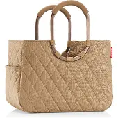 Reisenthel Shopper "loopshopper L", beige (rhom. ginger), B:46cm H:34,5cm T:25cm, Polyester, Taschen, Shopper, gepolsterte Griffe, Standfüße, Reißverschlusstasche, Stecktaschen