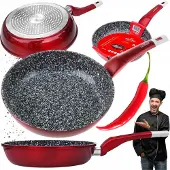 Zilner Rot Marmor-Antihaft Pfanne Induktion 26cm