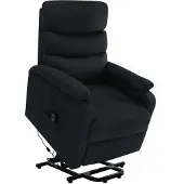 vidaXL Massagesessel mit Aufstehhilfe Schwarz Stoff