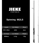 OEM Angelrute, leichtes Design, schnelle Aktion Leistung, JIEKE-662LS