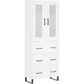 vidaXL Highboard Weiß 69,5x34x180 cm Holzwerkstoff