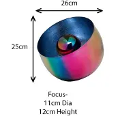 Kare Bodenleuchte Rainbow, Ø 26 cm, mehrfarbig, Stahl, E27