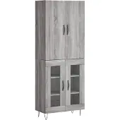 vidaXL Highboard Grau Sonoma 69,5x34x180 cm Holzwerkstoff