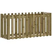 vidaXL Hochbeet Lattenzaun-Design 150x50x70 cm Kiefernholz Imprägniert