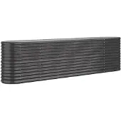 vidaXL Hochbeet Verzinkter Stahl 260x40x68 cm Anthrazit