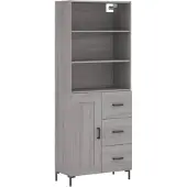 vidaXL Highboard Grau Sonoma 69,5x34x180 cm Holzwerkstoff