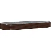 vidaXL Hochbeet Verzinkter Stahl 373x140x36 cm Braun