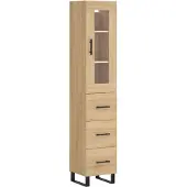 vidaXL Highboard Sonoma-Eiche 34,5x34x180 cm Holzwerkstoff