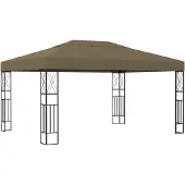 vidaXL Pavillon 3x4 m Taupe Stoff