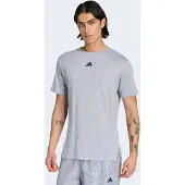 Adidas T-Shirt PERFORMANCE "D4T PRIMELIFT AOP", Herren, Gr. L, grau (halo silber, grau), Obermaterial: 70% Polyester, 30% Baumwolle, Shirts T-Shirt