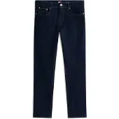 Tommy Hilfiger Slim-fit-Jeans TOMMY JEANS "Scanton", Herren, Gr. 36, Länge 32, denim schwarz, Denim/Jeans, Obermaterial: 99% Baumwolle, 1% Elasthan, unifarben, slim fit lang, Jeans Slim-fit-Jeans, Slim Fit