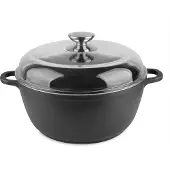 Ambition INDUKTION Aluguss TOPF mit Glasdeckel Beschichtet 6,5L