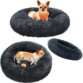 Feandrea Hundebett Katzenbett Kuschelweich 60 cm Dunkelgrau