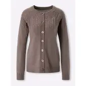 Sieh an! Strickjacke in dunkeltaupe | Gr.: 48